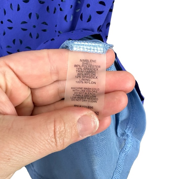 Title Nine Nimblene Illusion Athletic Eyelet Mesh Tank Dress Sz Small - Picture 3 of 4